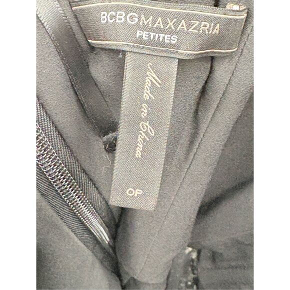 BCBG Maxazria Sequin Dress Carole Strapless Women 0 Petite Black Short Party - Picture 10 of 11